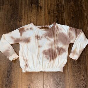 Oli & Viv Tie Dye Surplice Back Ribbed Knit Top - Size M
